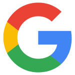 Official logo of Google with a transparent background