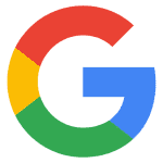 Official logo of Google with a transparent background