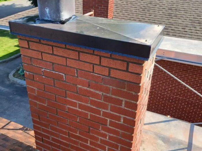 Finished chimney rebuild with a new cap
